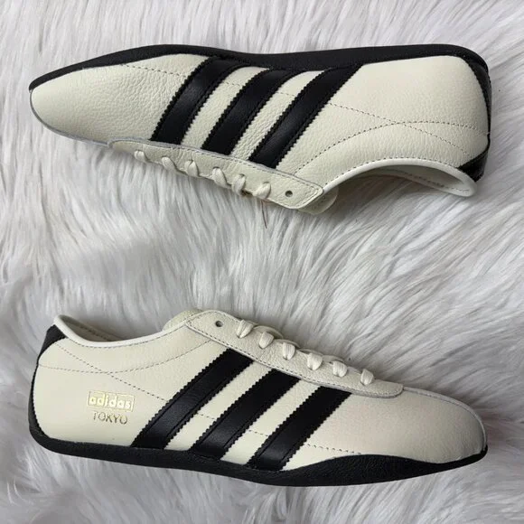 Adidas Tokyo Off White Core Black Gold Metallic Womens JQ0597 NEW Multi Sz - Picture 2 of 5
